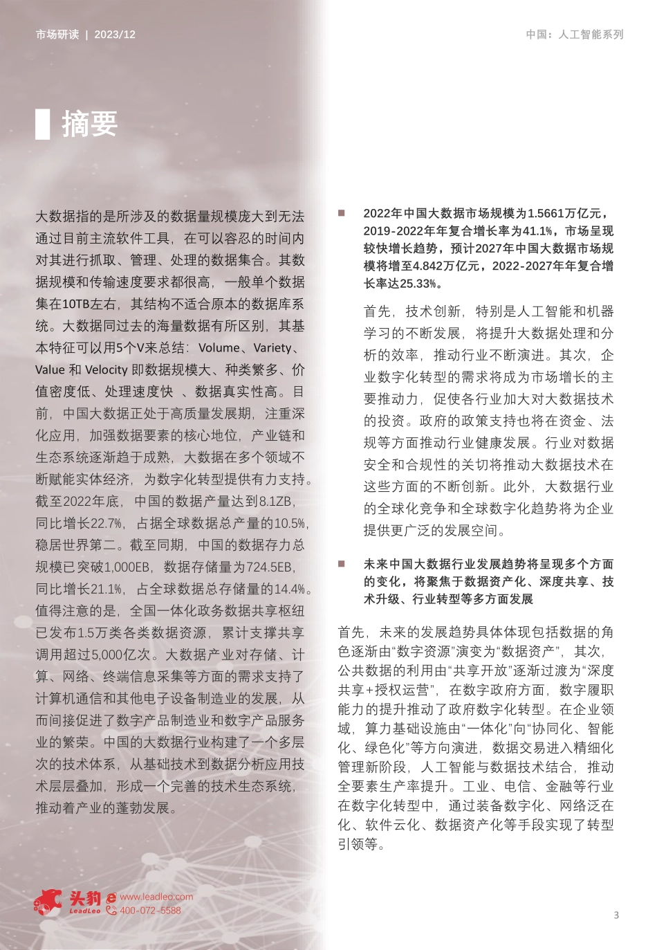 2023年中国大数据行业概览：数字智能时代 大数据引领未来.pdf_第3页