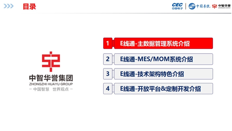 数字化 您的优秀伙伴—中国系统&中智E线通-主数据&MES介绍(V2.6R).pptx_第2页