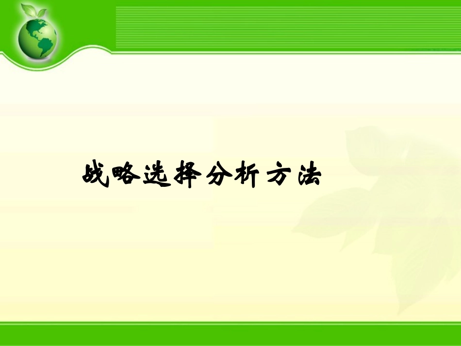 战略选择分析方法.ppt_第1页