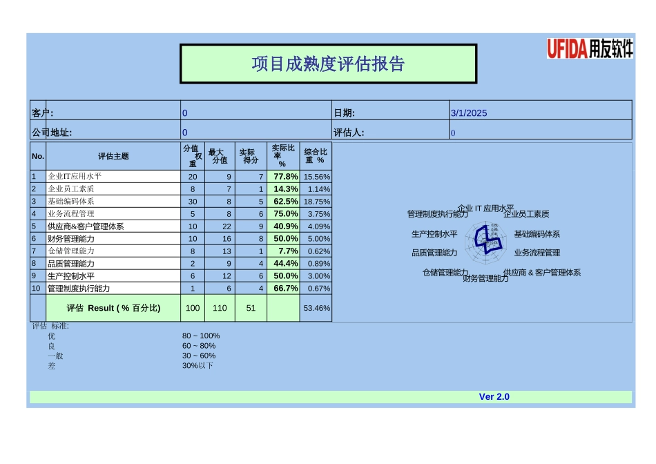 《项目成熟度评估报告》.xls_第1页