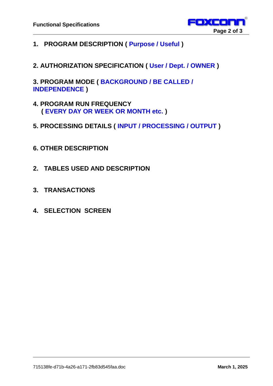 Fun Spec_Template A01.DOC_第2页
