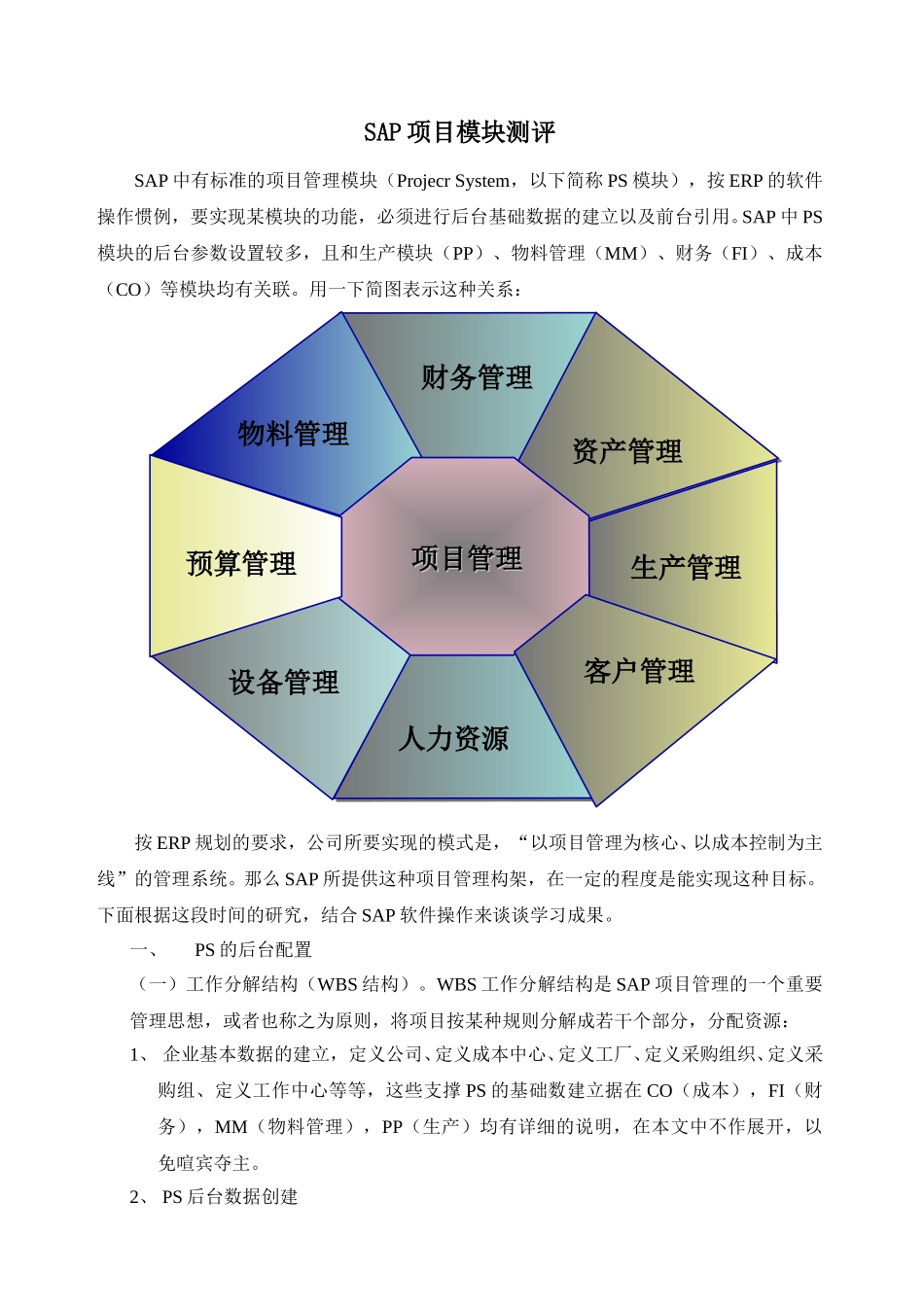 SAP项目模块测评.doc_第1页