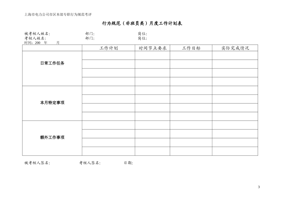 非班员类行为规范考评表格－空表格.doc_第3页