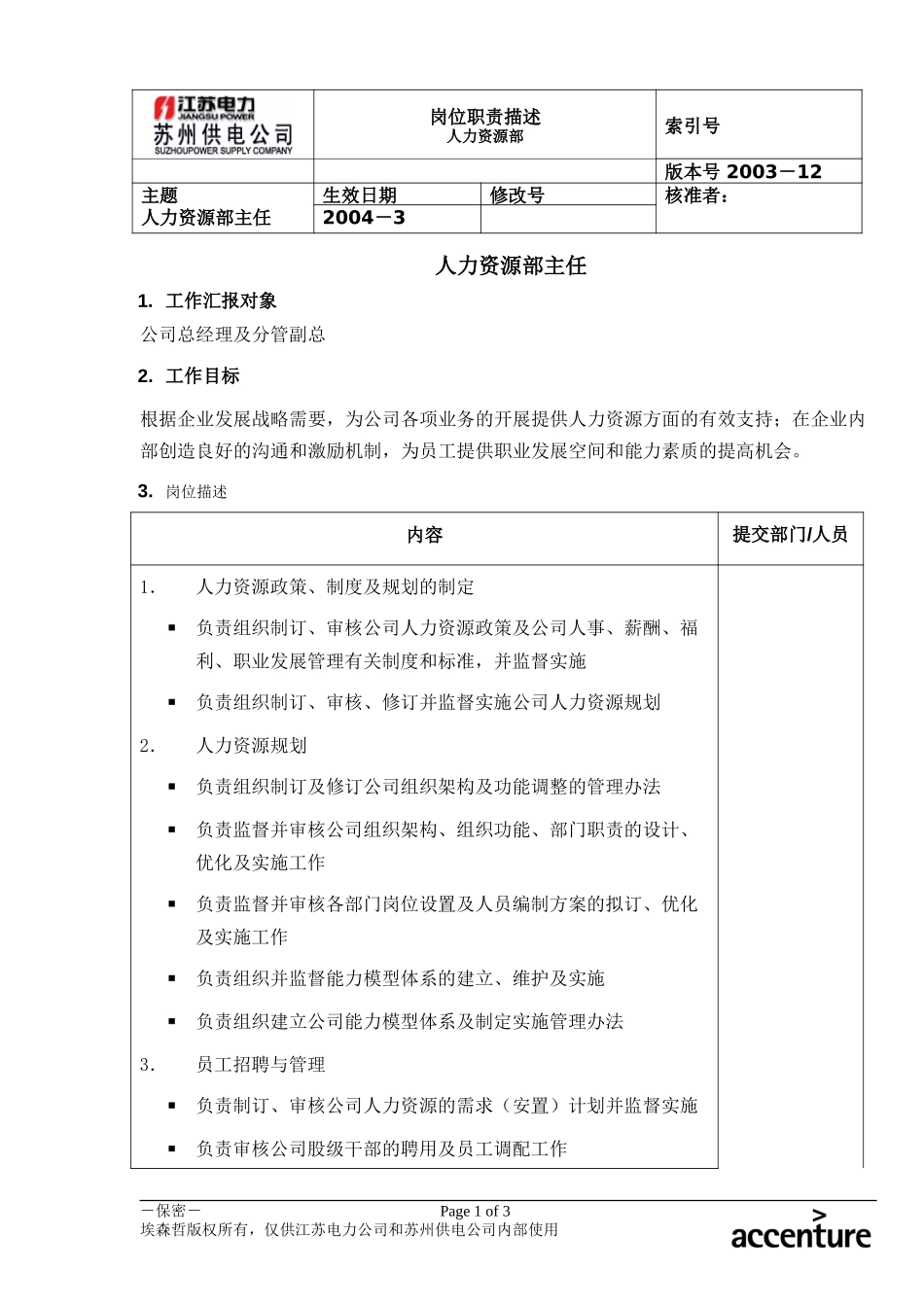 DE_岗位职责_人力资源部主任.doc_第1页