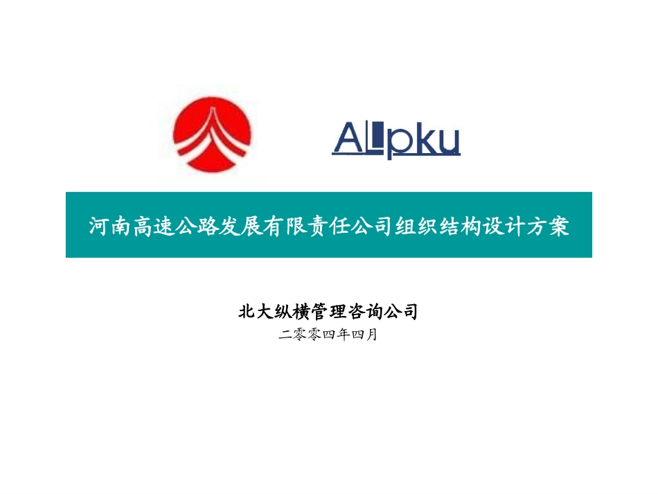河南高速组织结构设计报告.ppt_第1页