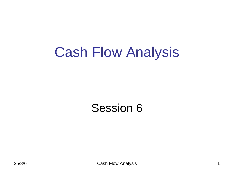 Cash flow analysis.PPT_第1页