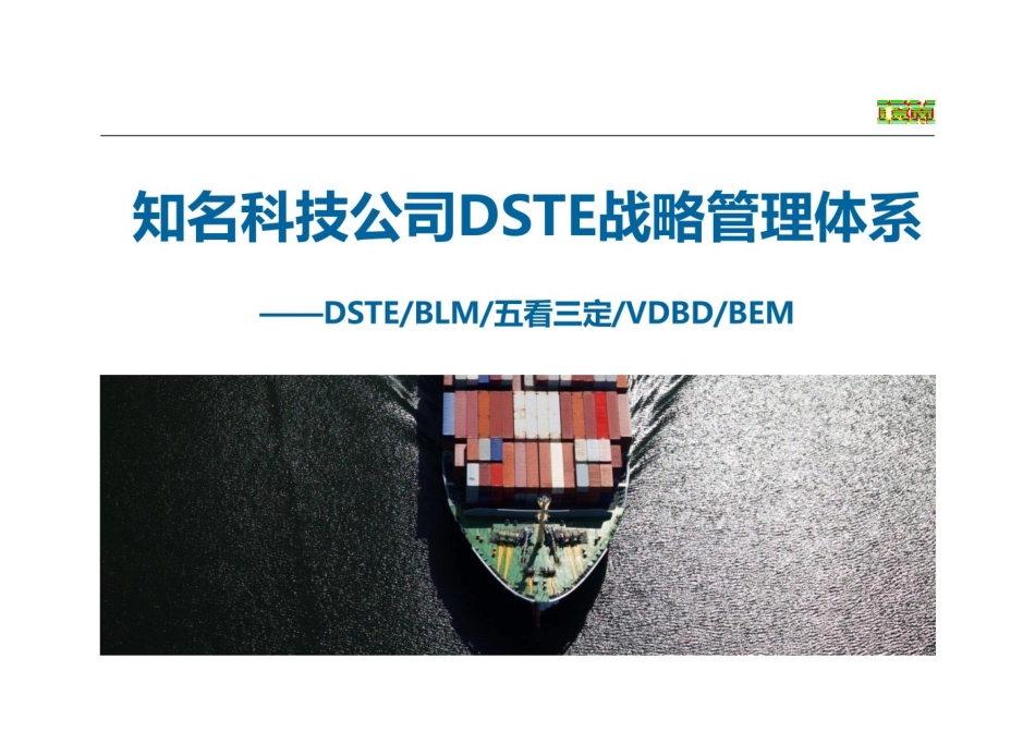 华为DSTE战略管理体系完整版 (1).pdf_第1页