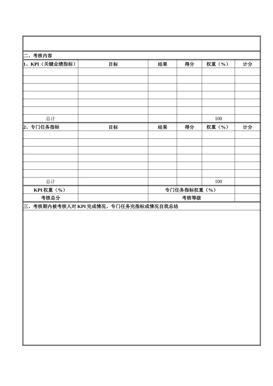 奥瑞金考核：经理以上考核表.doc_第3页