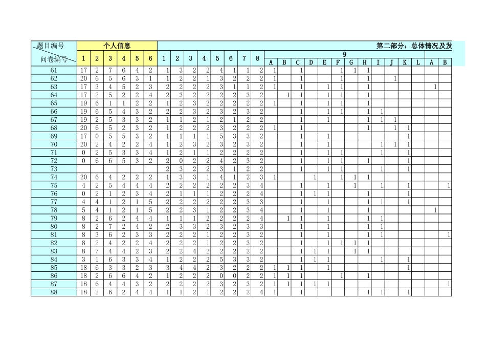 江西四特项目管理诊断问卷录入表－正略钧策20060801(61-90).xls_第3页
