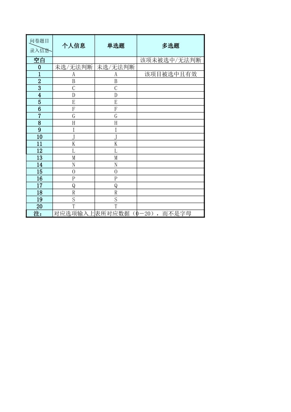 江西四特项目管理诊断问卷录入表－正略钧策20060801.xls_第1页