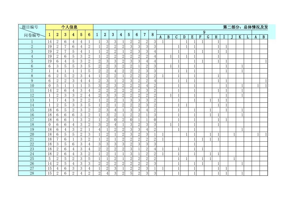 江西四特项目管理诊断问卷录入表－正略钧策20060801-01-30.xls_第3页