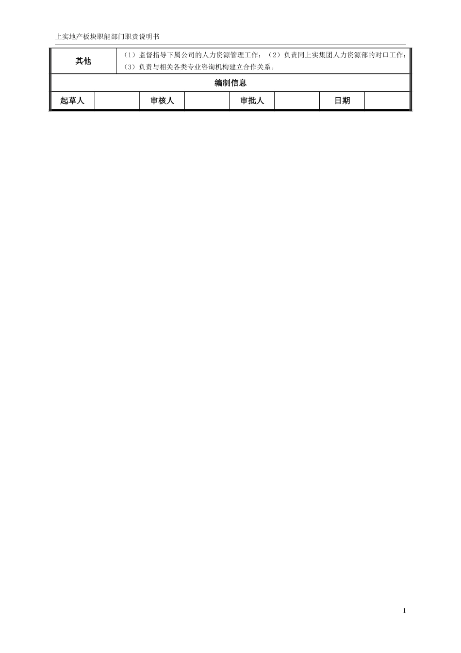 人力资源部门职责说明书.doc_第2页