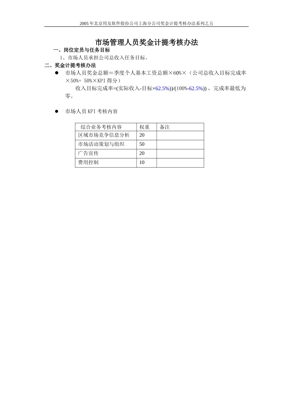 市场人员奖金计提考核办法.doc_第1页