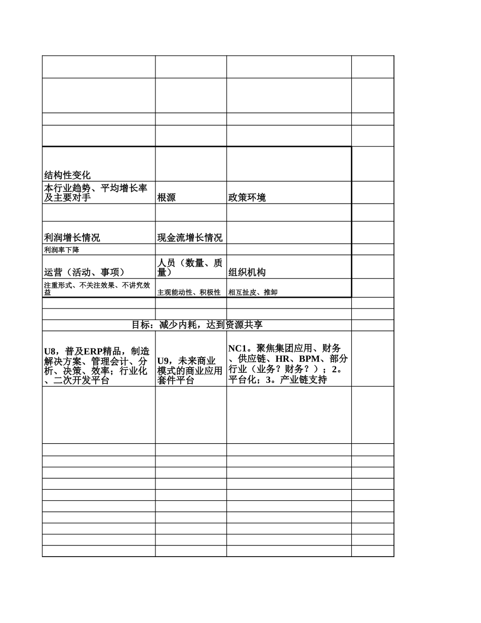 用友软件第一次总裁会会议表.xls_第3页